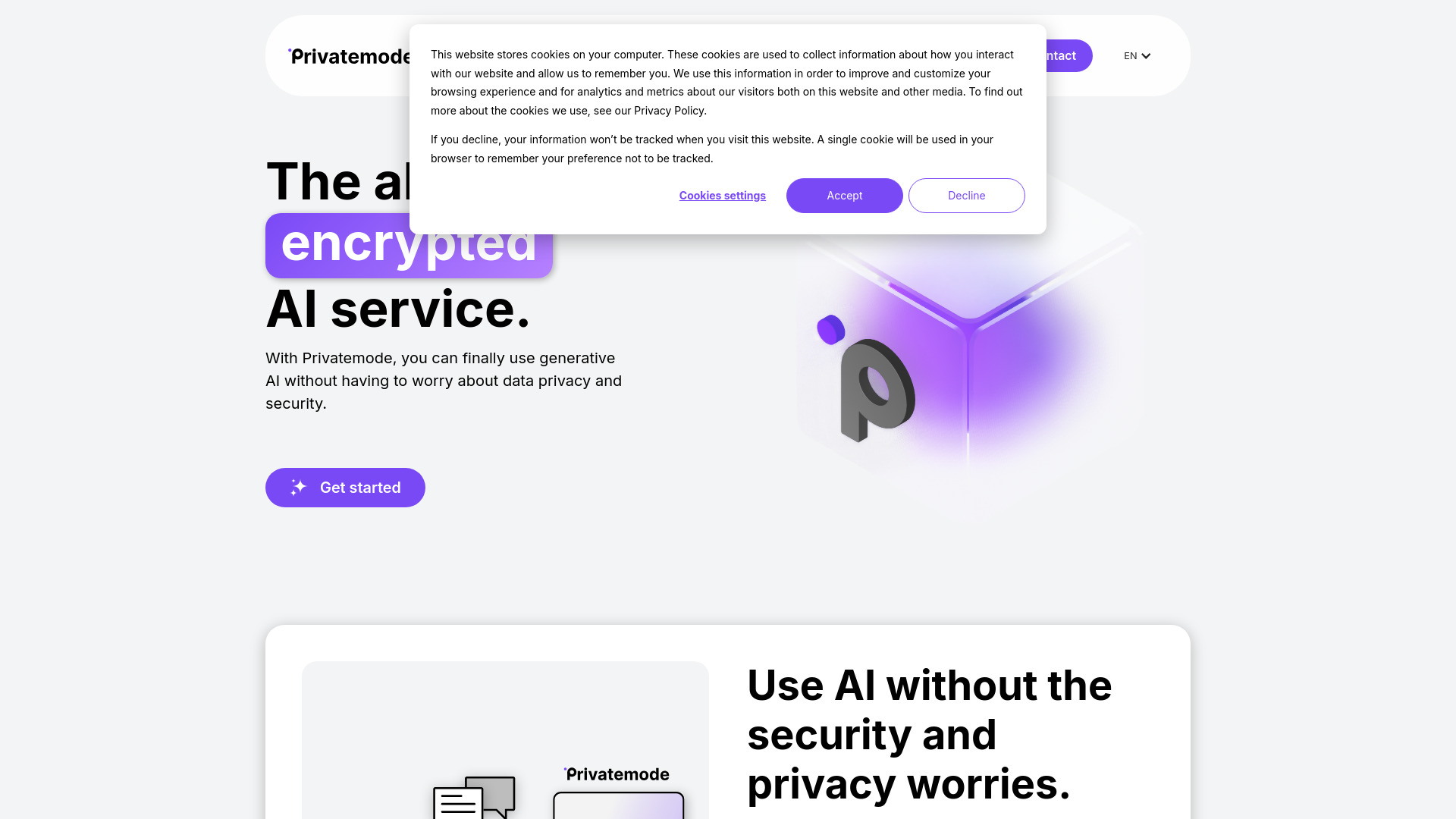 Privatemode AI网页截图,Privatemode AI网页快照