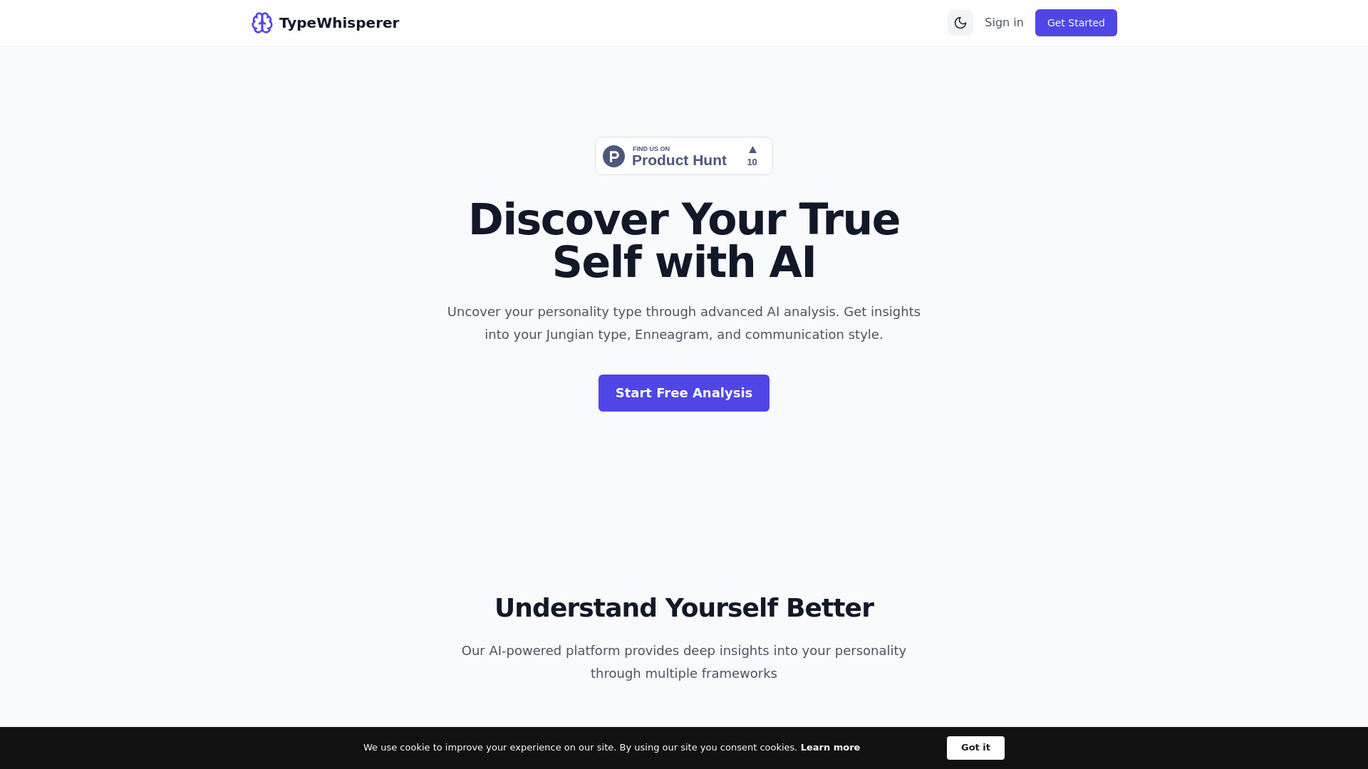 Type Whisperer Ai网页截图,Type Whisperer Ai网页快照