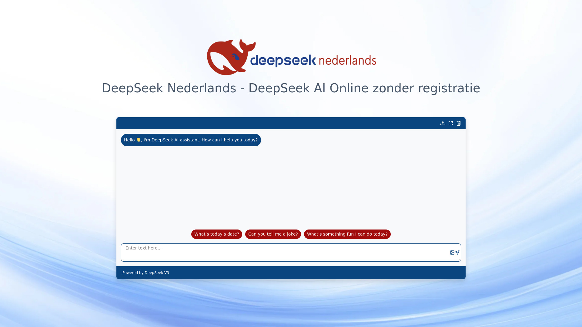 DeepSeek Nederlands网页截图,DeepSeek Nederlands网页快照