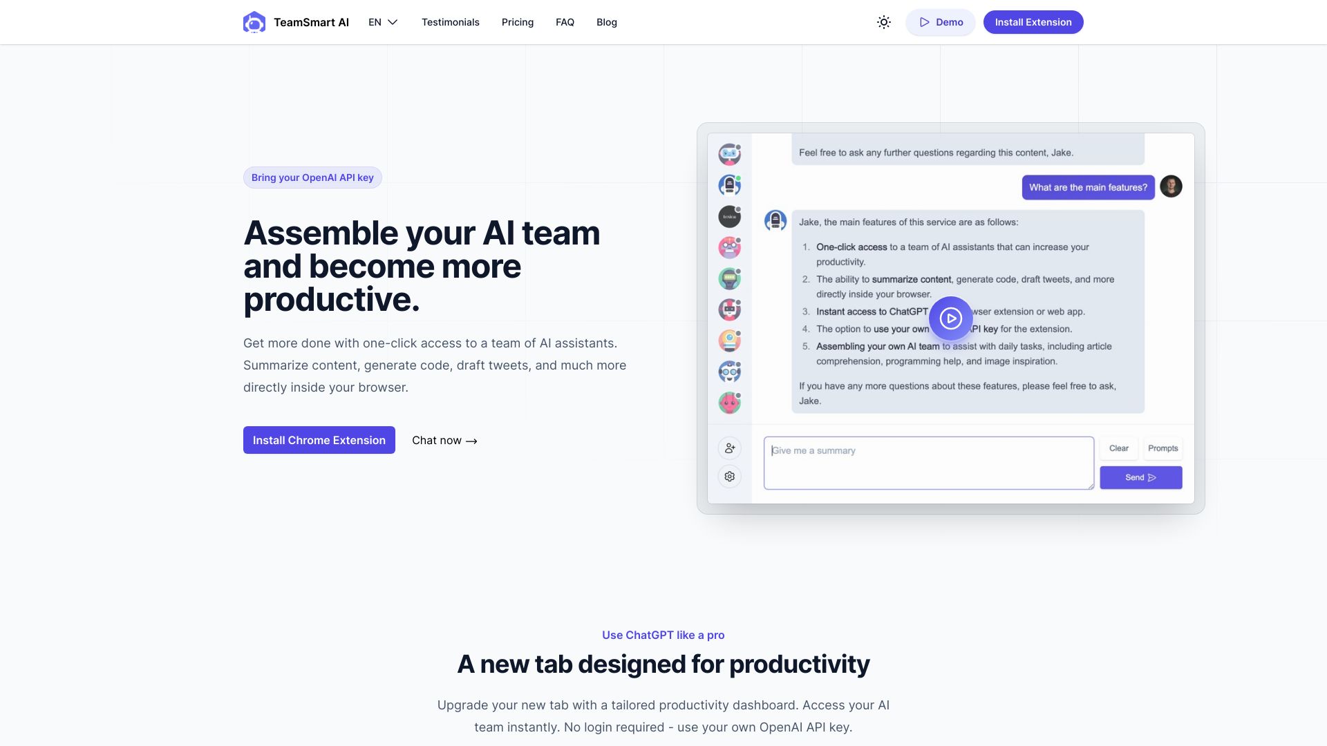 TeamSmart AI网页截图,TeamSmart AI网页快照