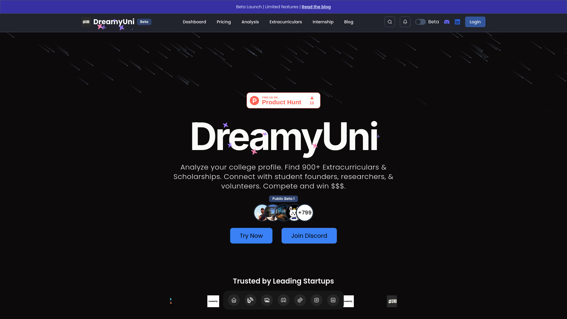 DreamyUni网页截图,DreamyUni网页快照