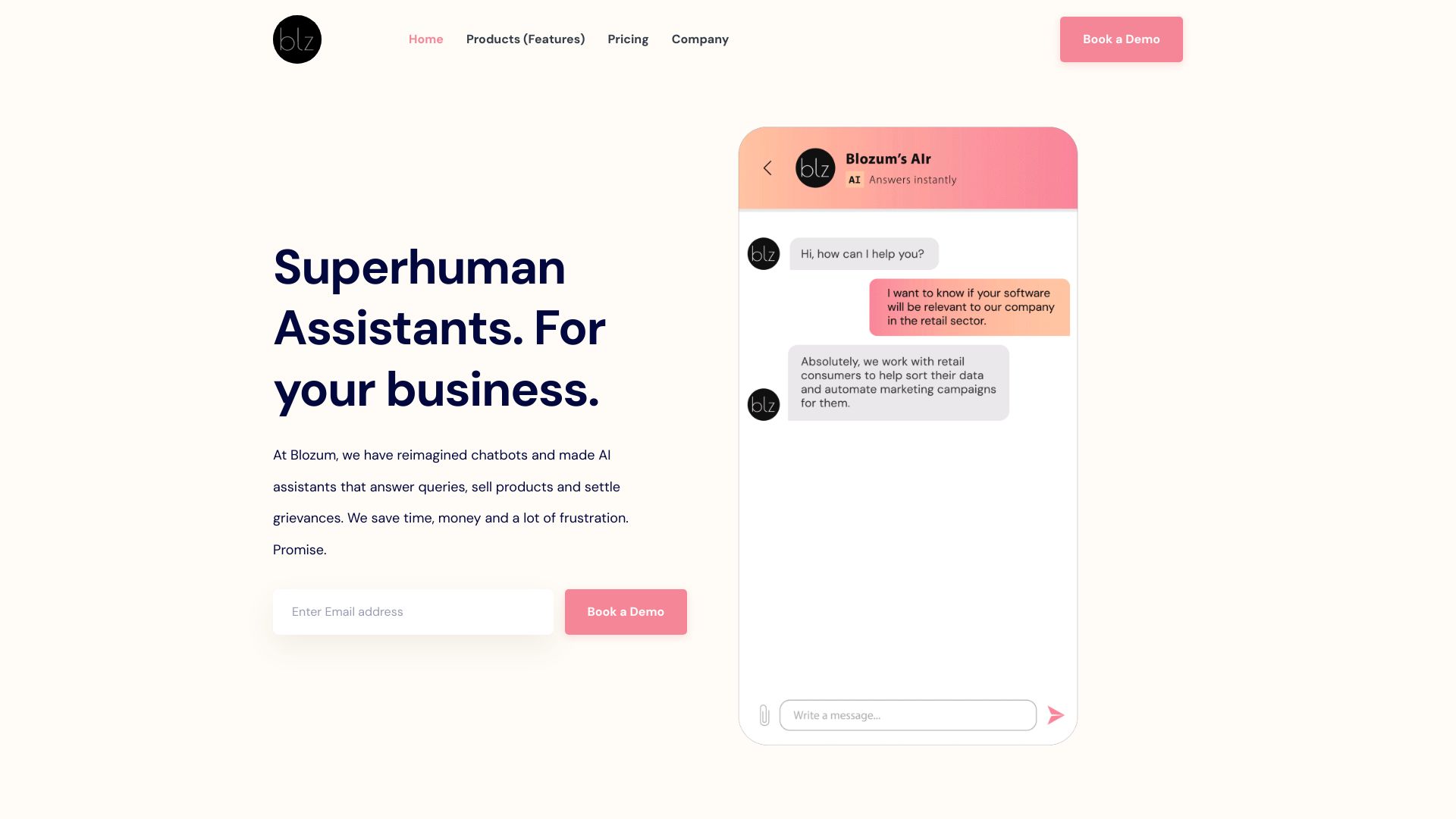 BlozumAI网页截图,BlozumAI网页快照