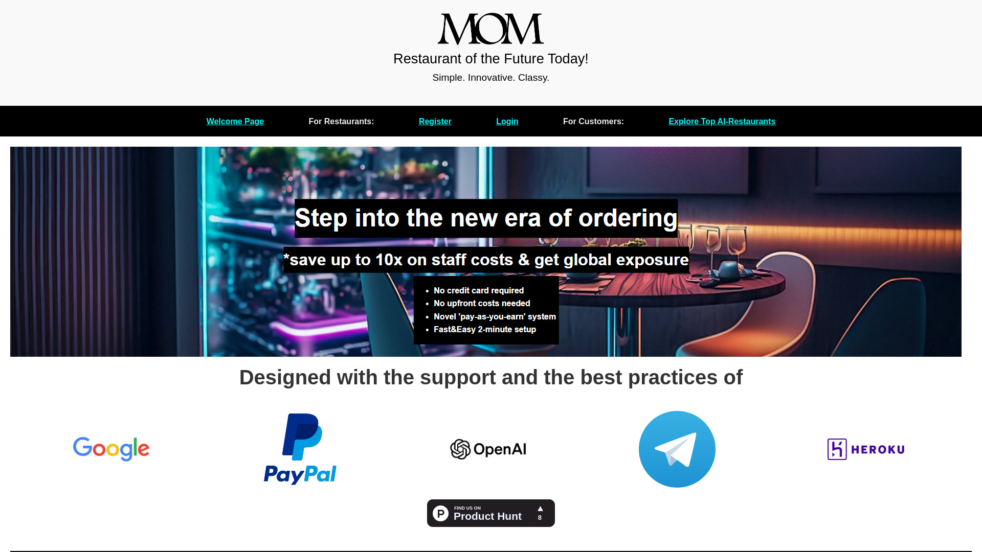 MOM AI Restaurant Assistant网页截图,MOM AI Restaurant Assistant网页快照