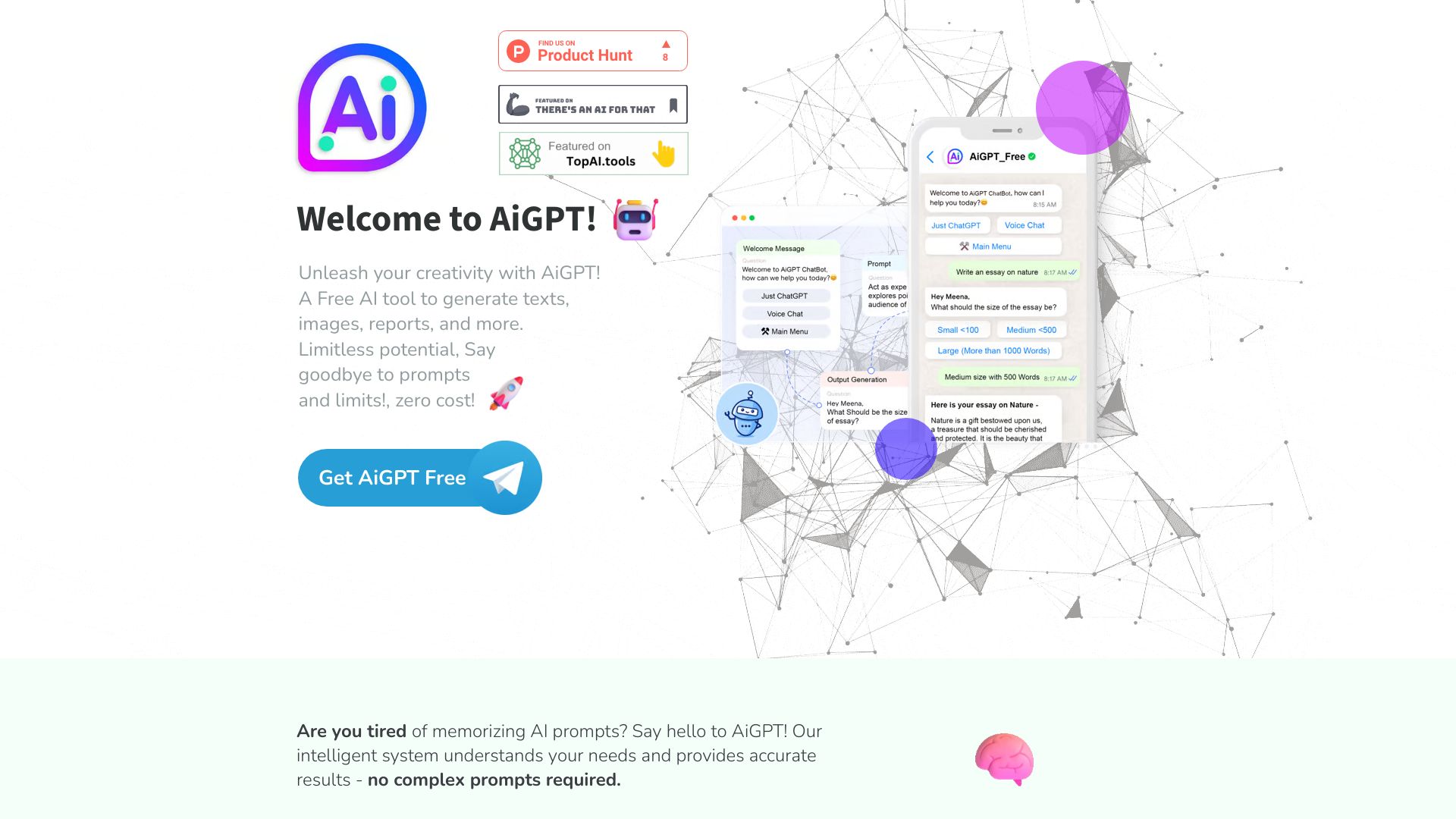 AiGPT Free网页截图,AiGPT Free网页快照