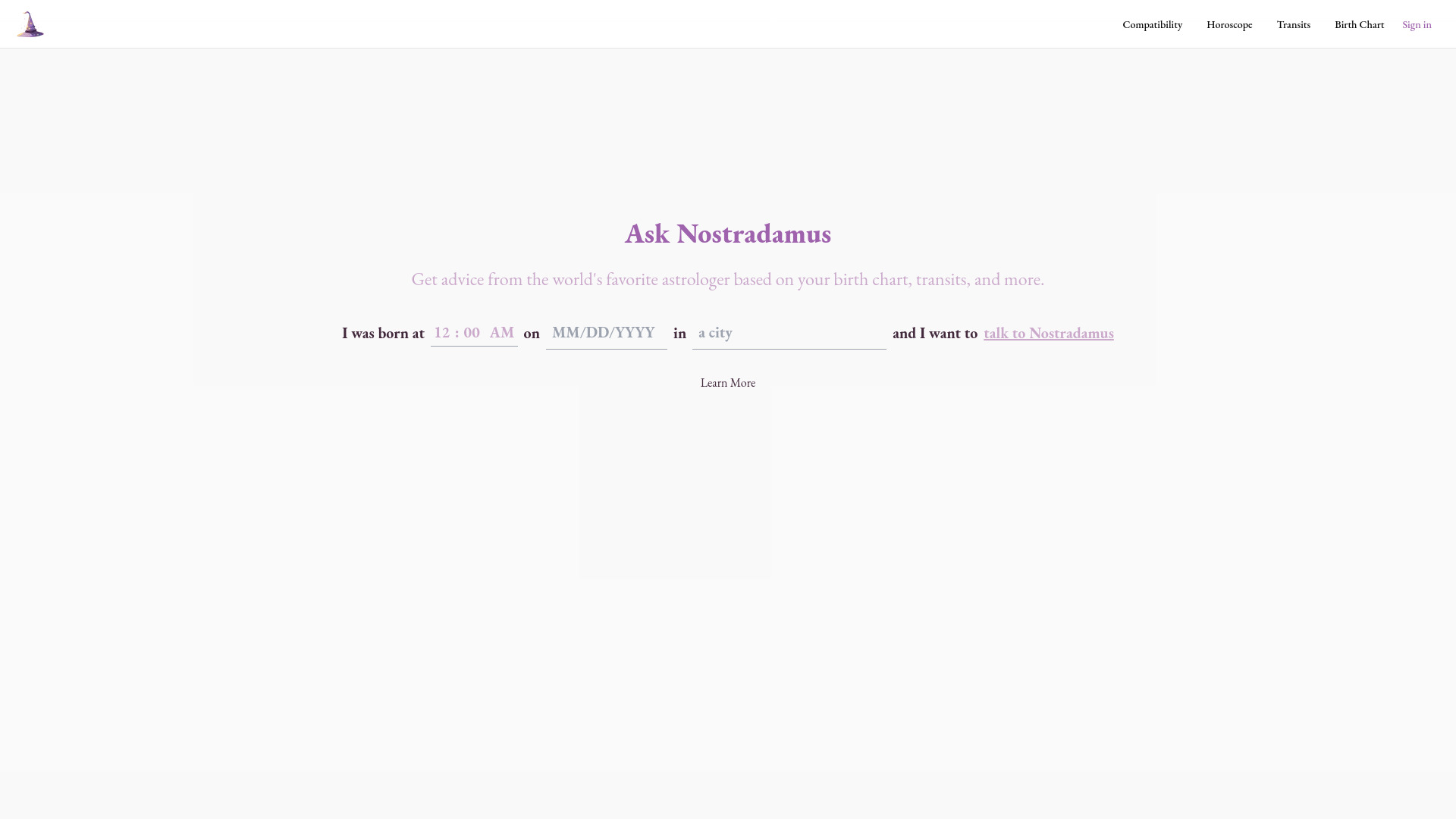 Ask Nostradamus网页截图,Ask Nostradamus网页快照