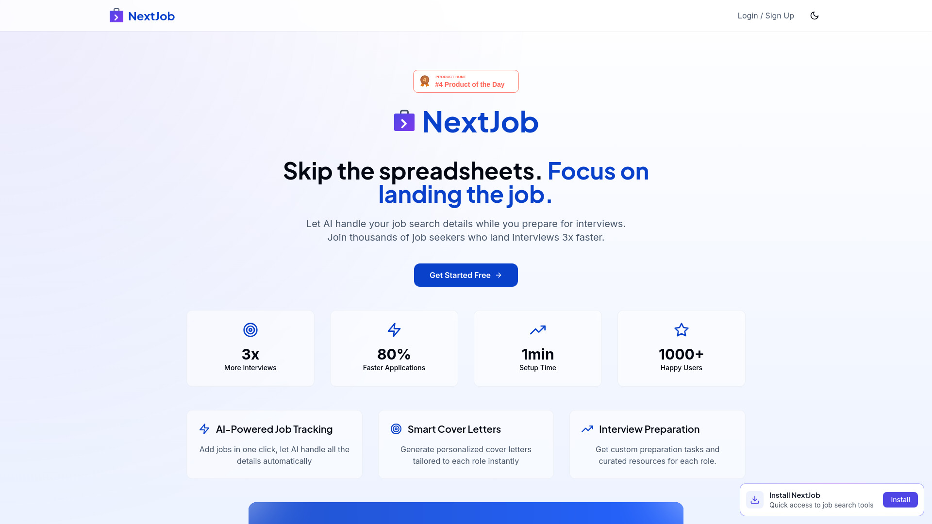 NextJob网页截图,NextJob网页快照