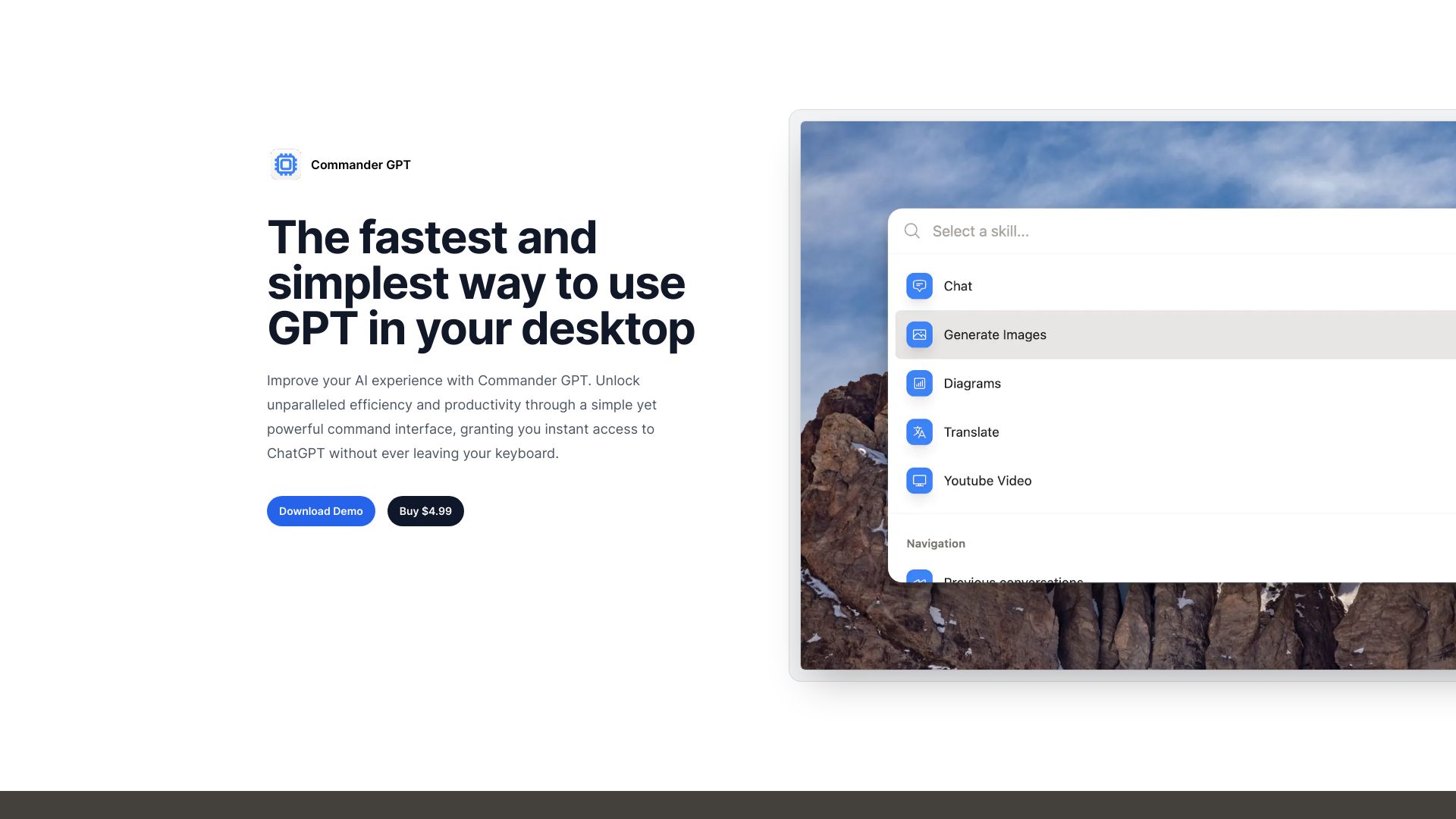 Commander GPT网页截图,Commander GPT网页快照