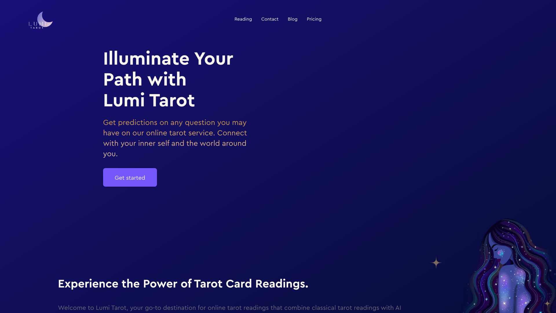 Lumi Tarot网页截图,Lumi Tarot网页快照