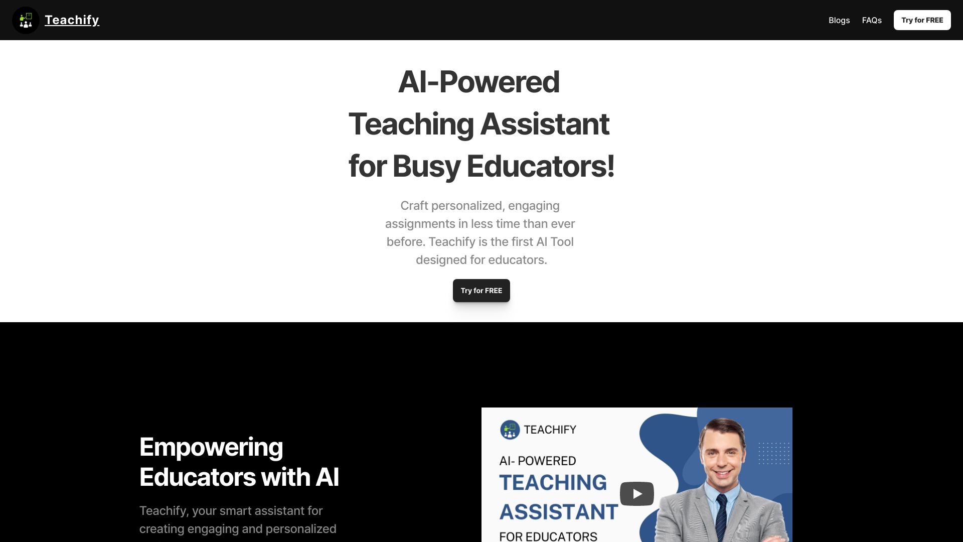 Teachify: AI Teaching Assistant网页截图,Teachify: AI Teaching Assistant网页快照