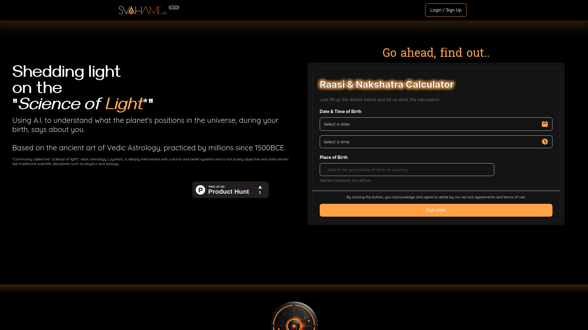 SvahaMe.ai | AI-Powered Vedic Tools网页截图,SvahaMe.ai | AI-Powered Vedic Tools网页快照