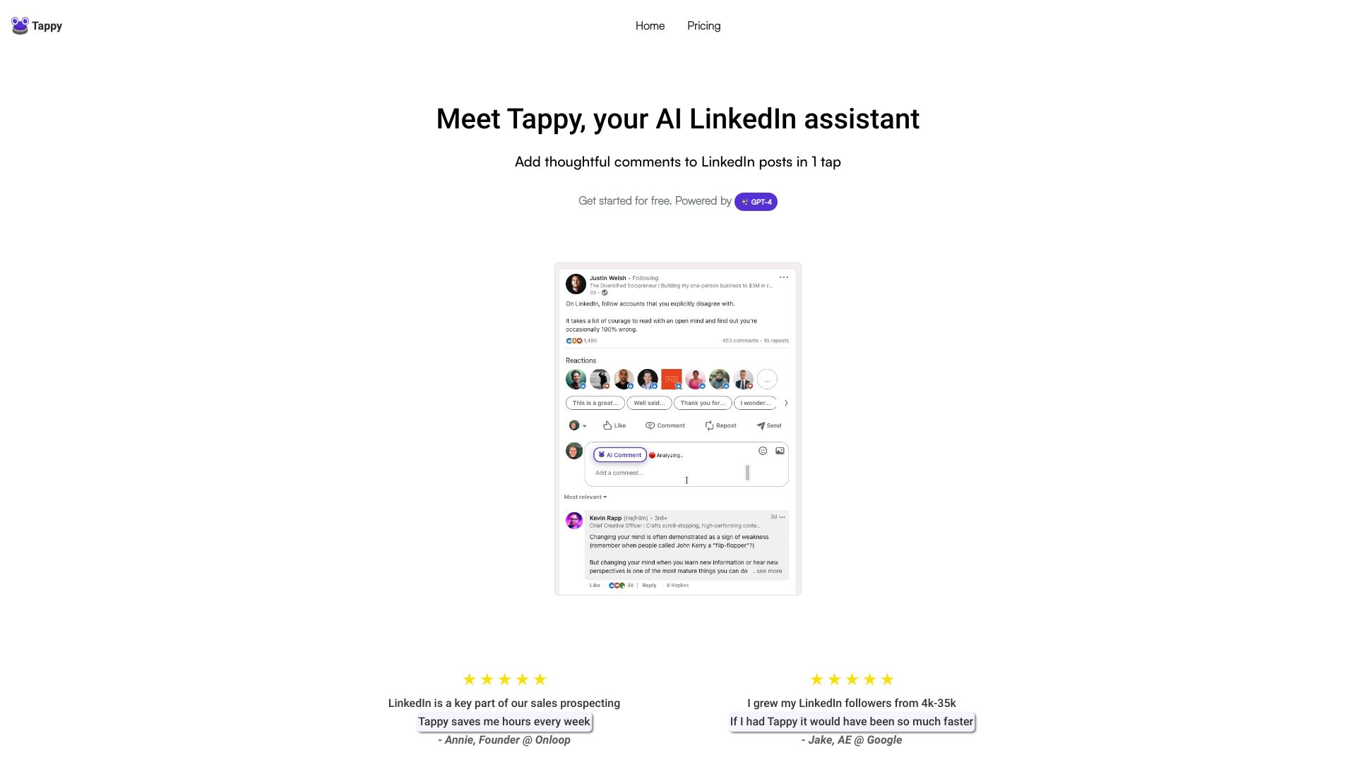 Tappy AI网页截图,Tappy AI网页快照