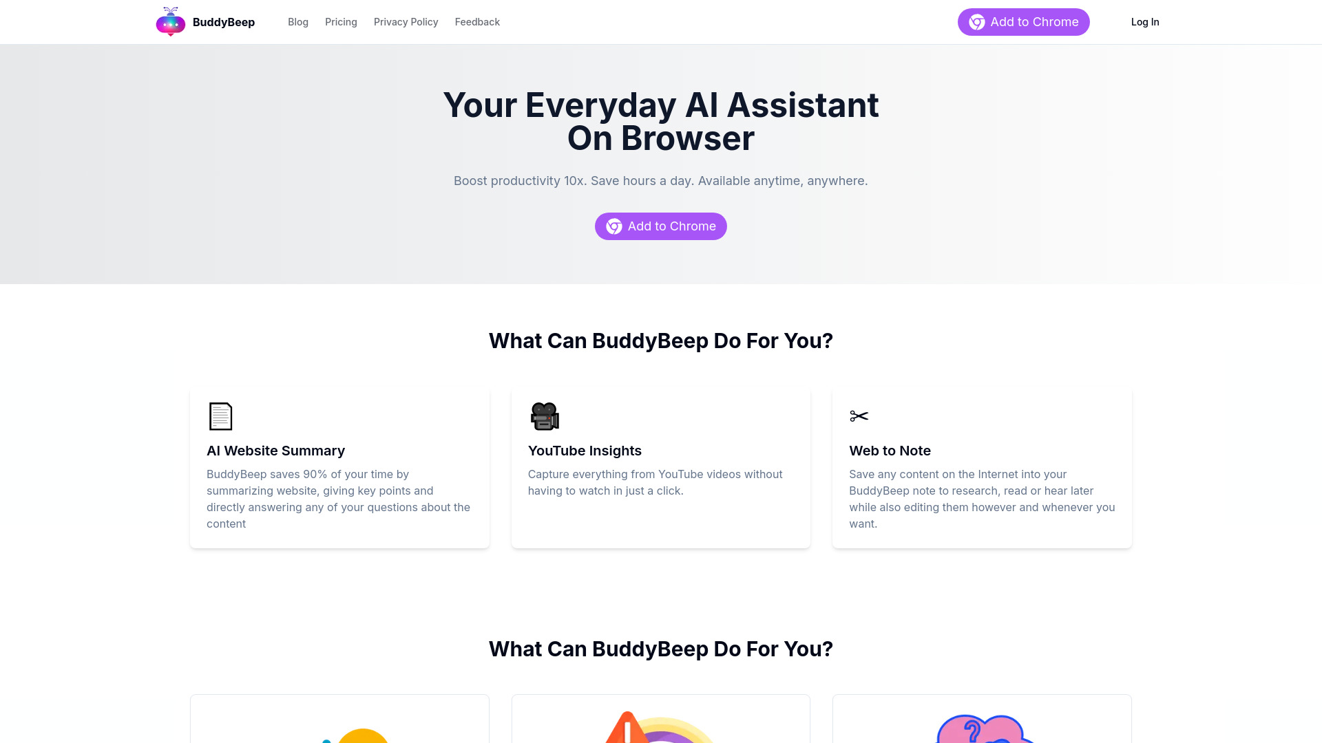 BuddyBeep网页截图,BuddyBeep网页快照