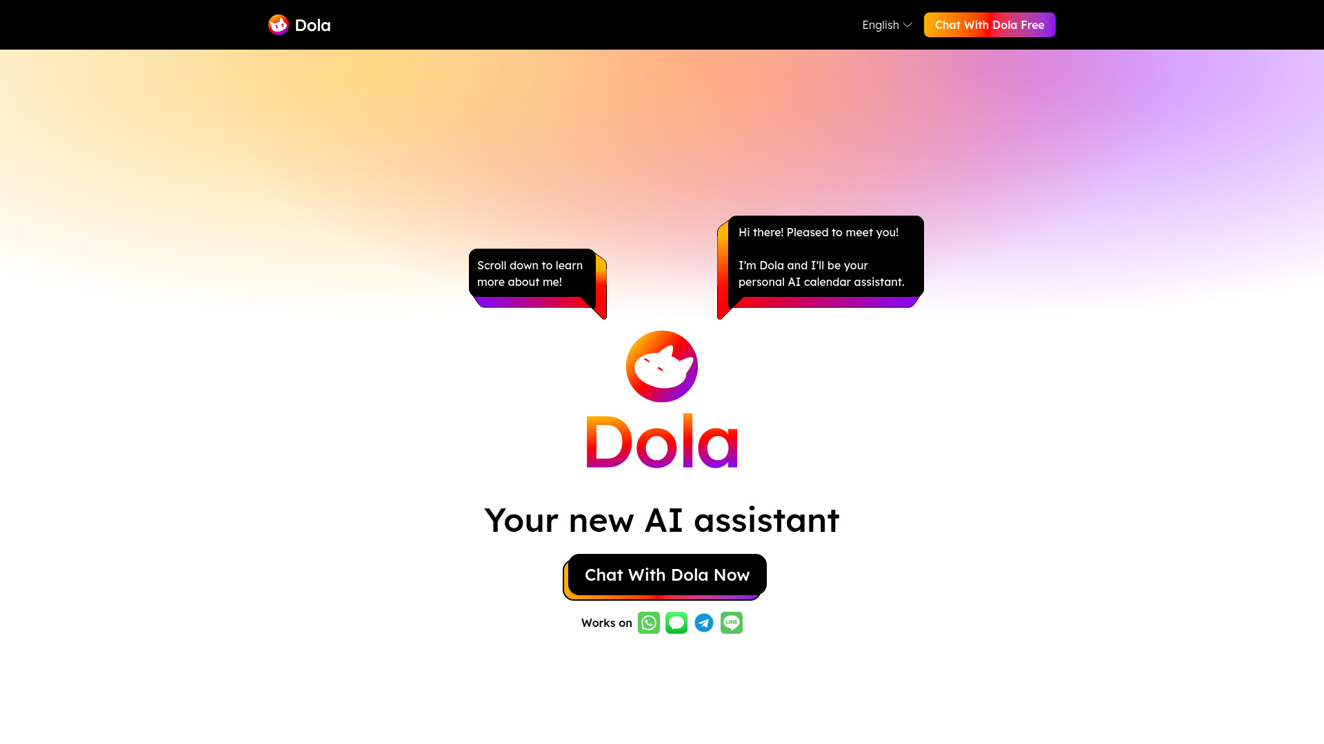Toki (Dola AI)网页截图,Toki (Dola AI)网页快照