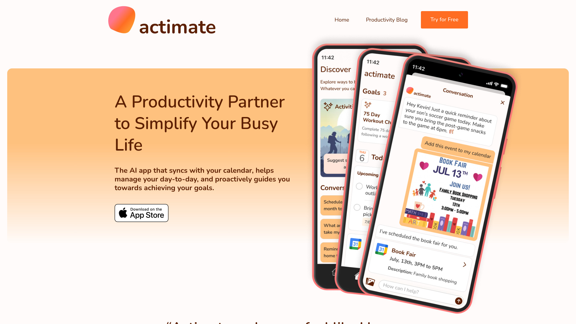 Actimate网页截图,Actimate网页快照