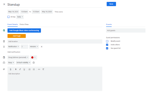 Pesto (Pragli) Scheduler for Google Calendar网页截图,Pesto (Pragli) Scheduler for Google Calendar网页快照