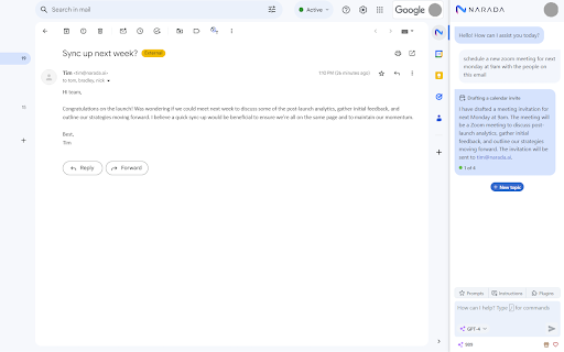Narada AI Assistant: Chat With Your Tools网页截图,Narada AI Assistant: Chat With Your Tools网页快照