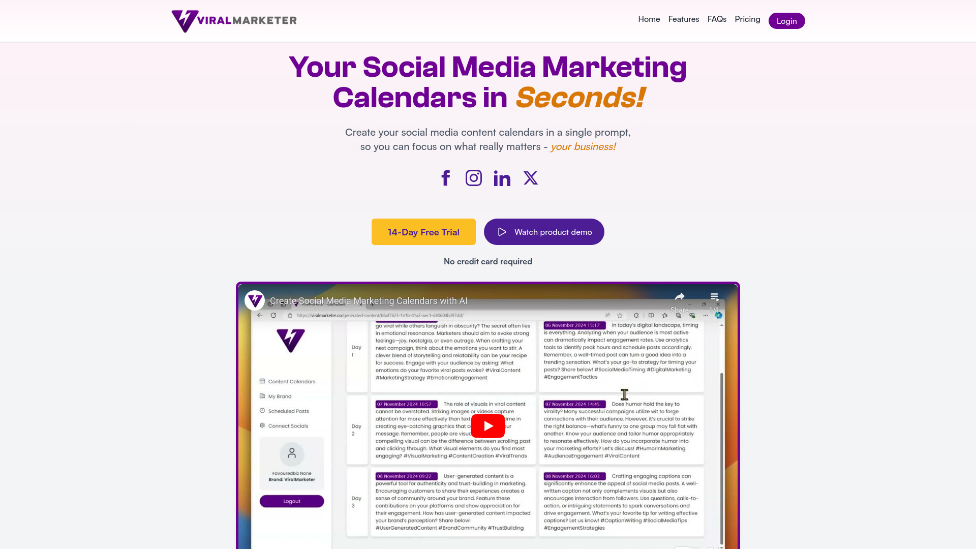 ViralMarketer网页截图,ViralMarketer网页快照