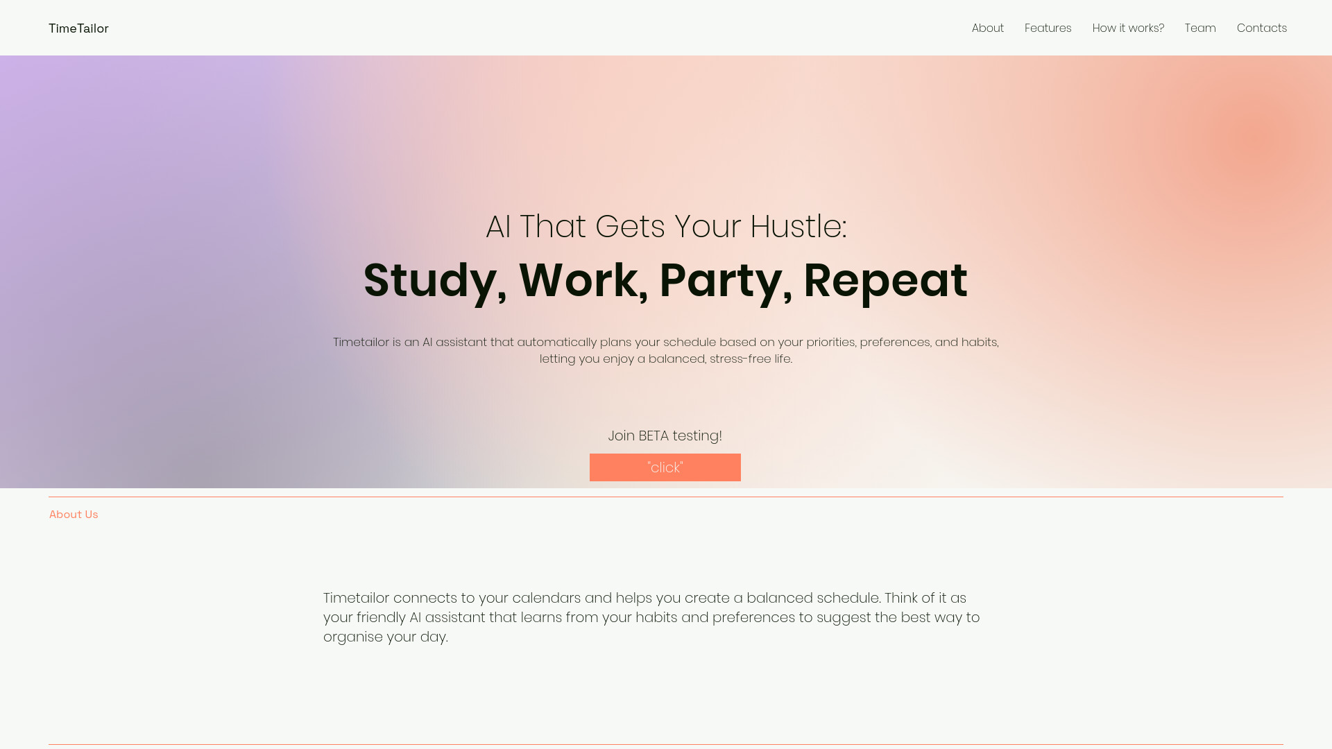 TimeTailor网页截图,TimeTailor网页快照