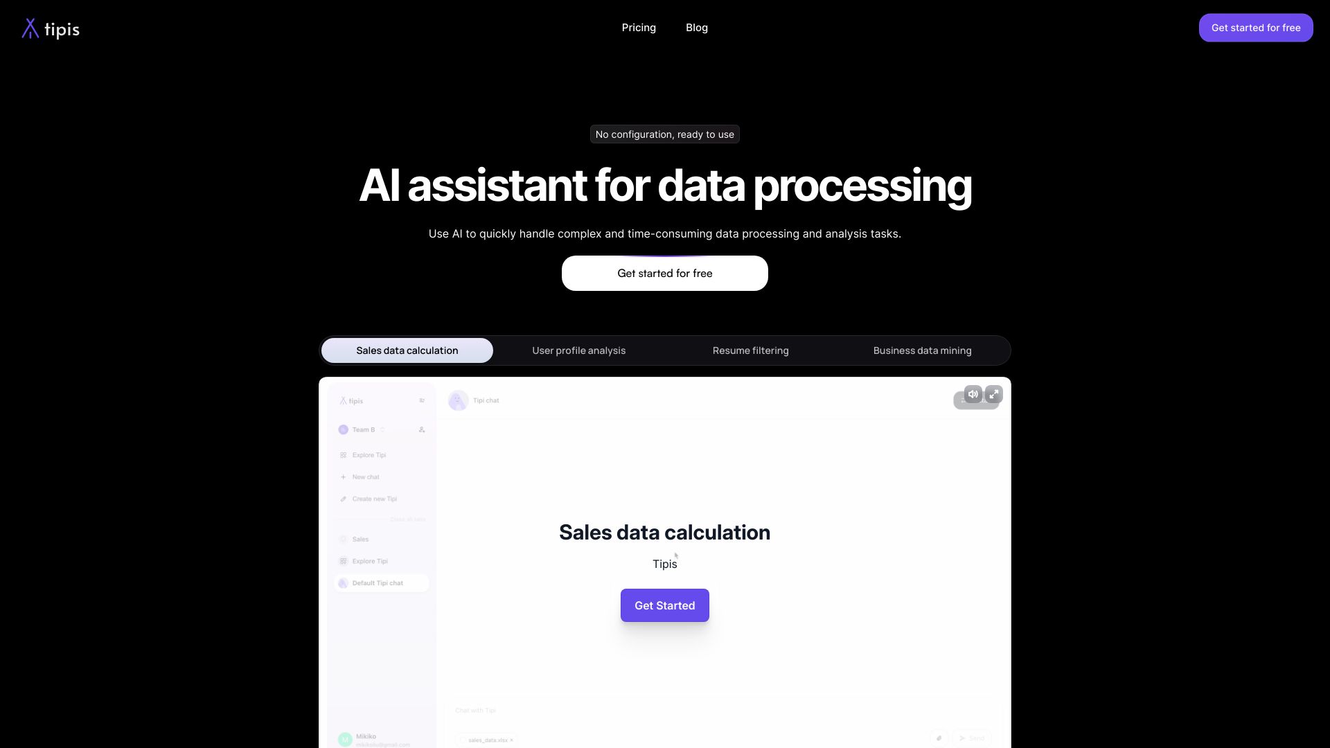 Tipis AI网页截图,Tipis AI网页快照