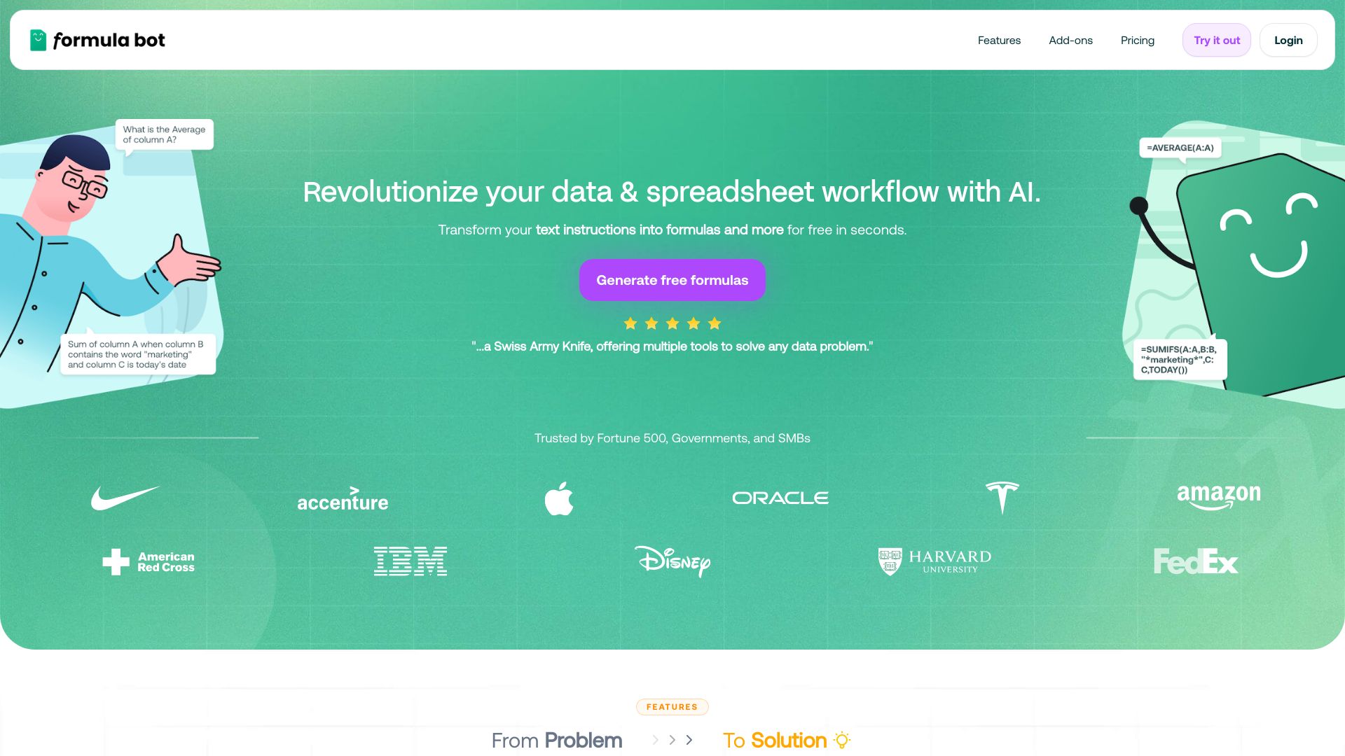 Excel Formula Bot网页截图,Excel Formula Bot网页快照