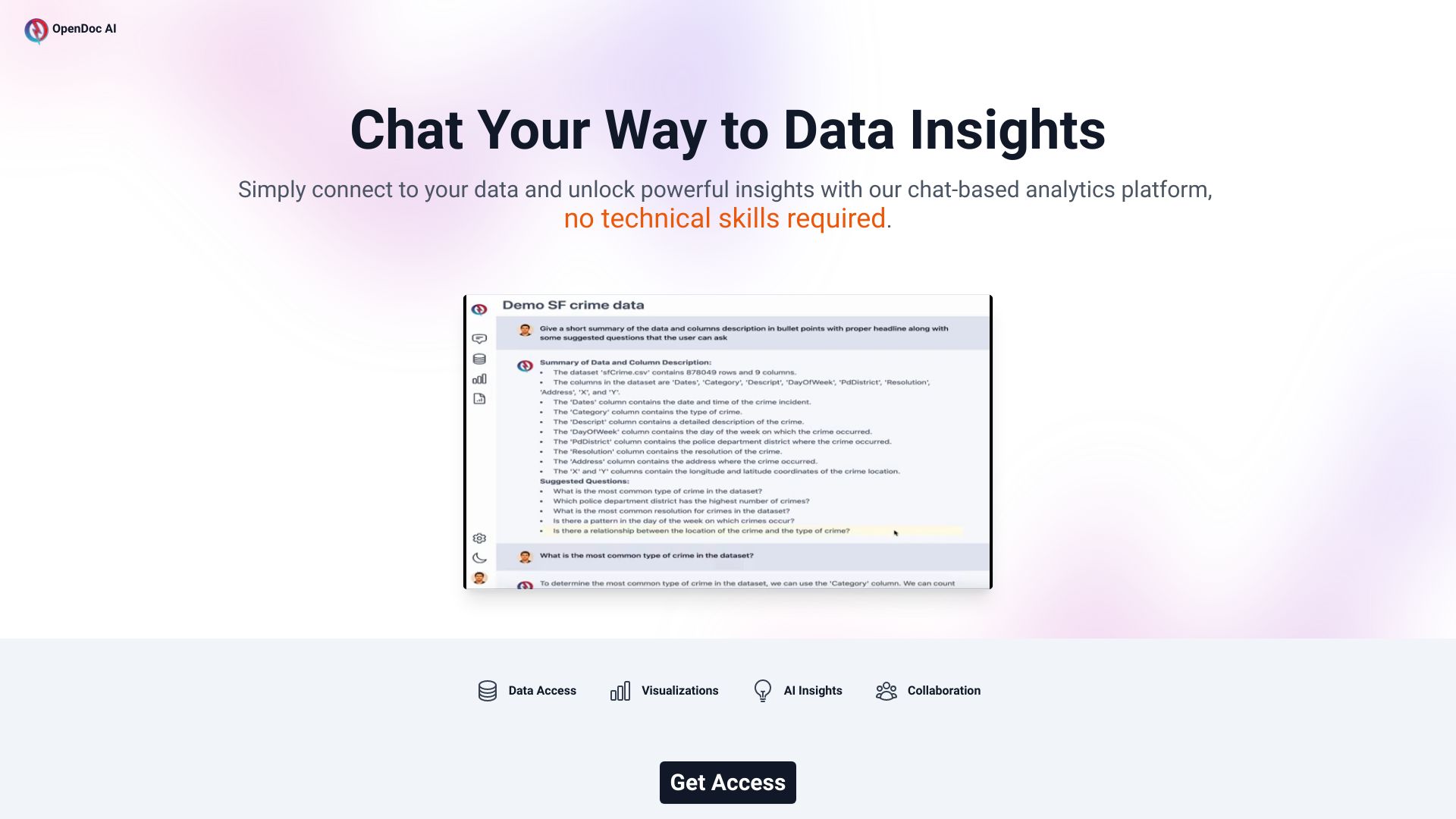 OpenDoc AI – DataIQ网页截图,OpenDoc AI – DataIQ网页快照