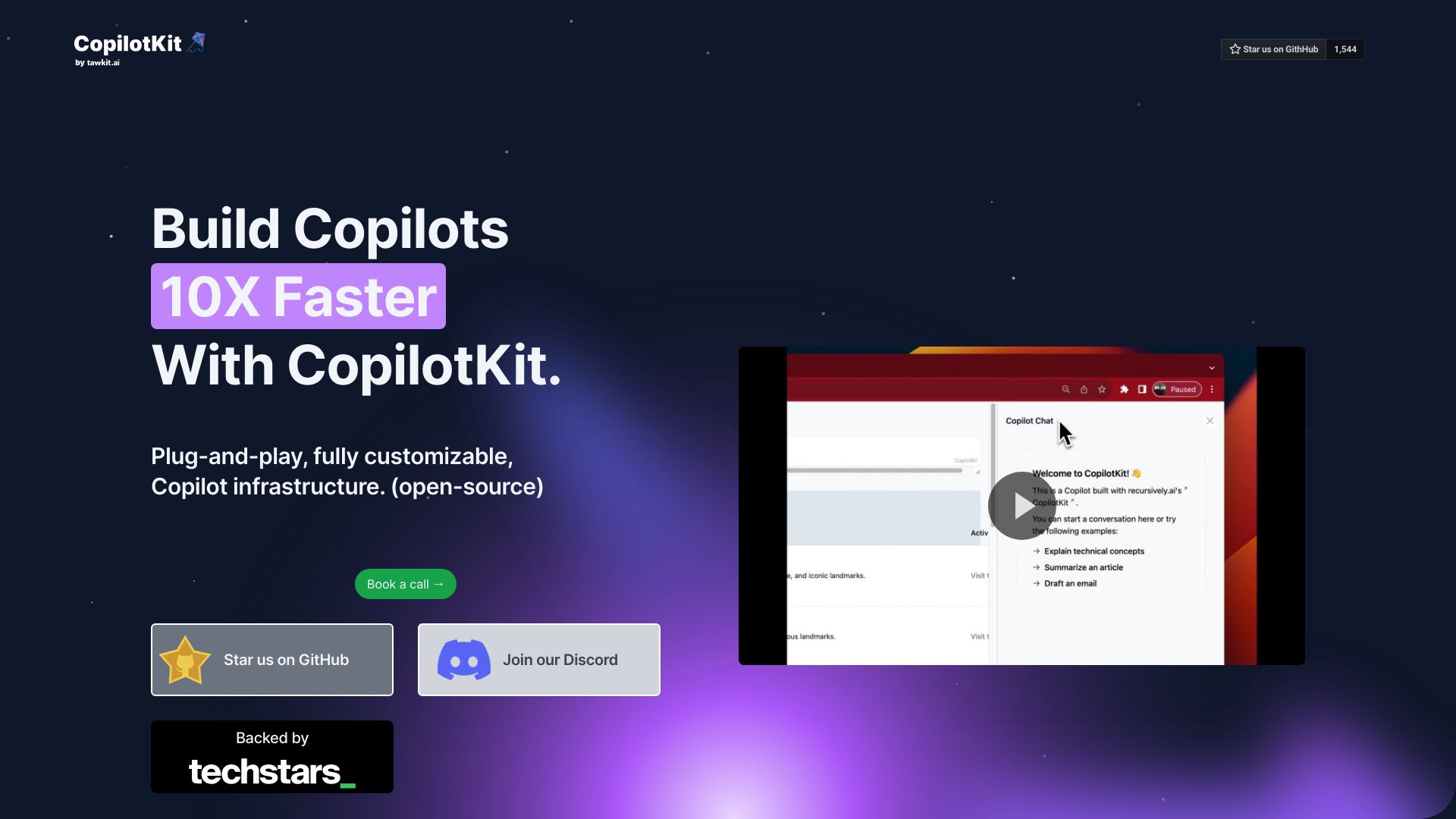 CopilotKit网页截图,CopilotKit网页快照