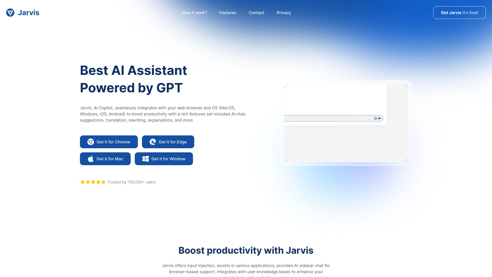 Jarvis AI网页截图,Jarvis AI网页快照