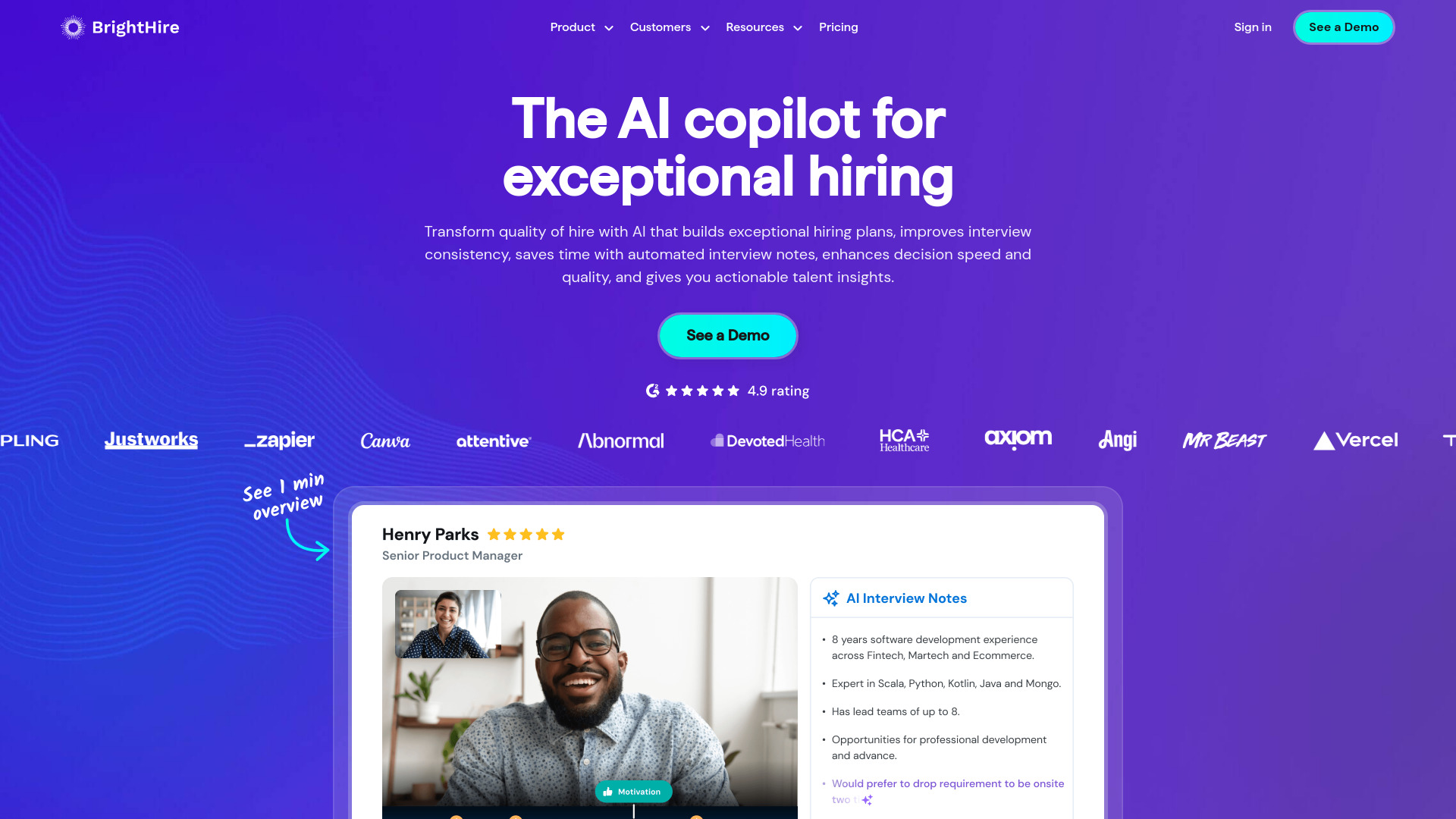 brighthire.com网页截图,brighthire.com网页快照