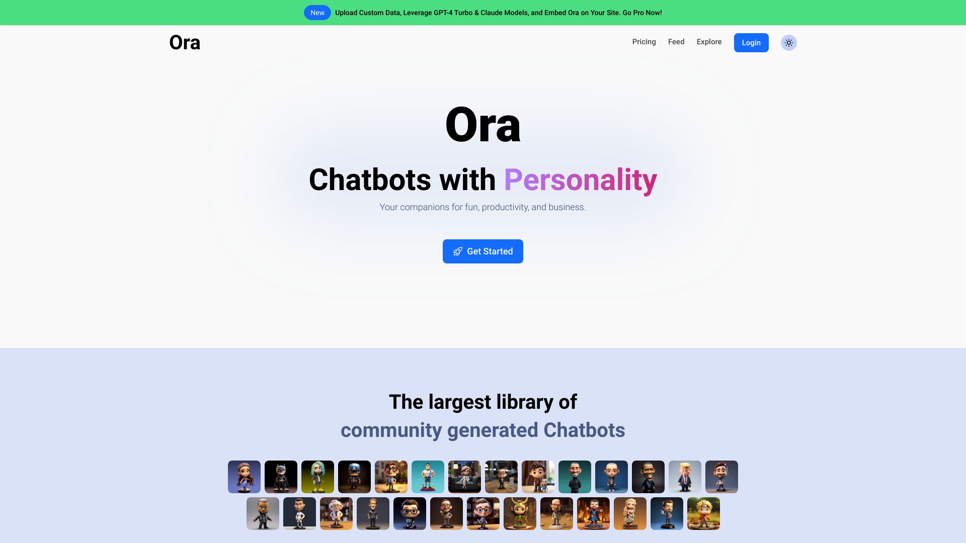 Ora.ai网页截图,Ora.ai网页快照