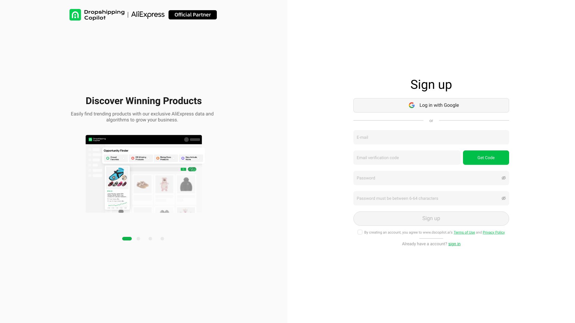 Dropshipping Copilot网页截图,Dropshipping Copilot网页快照