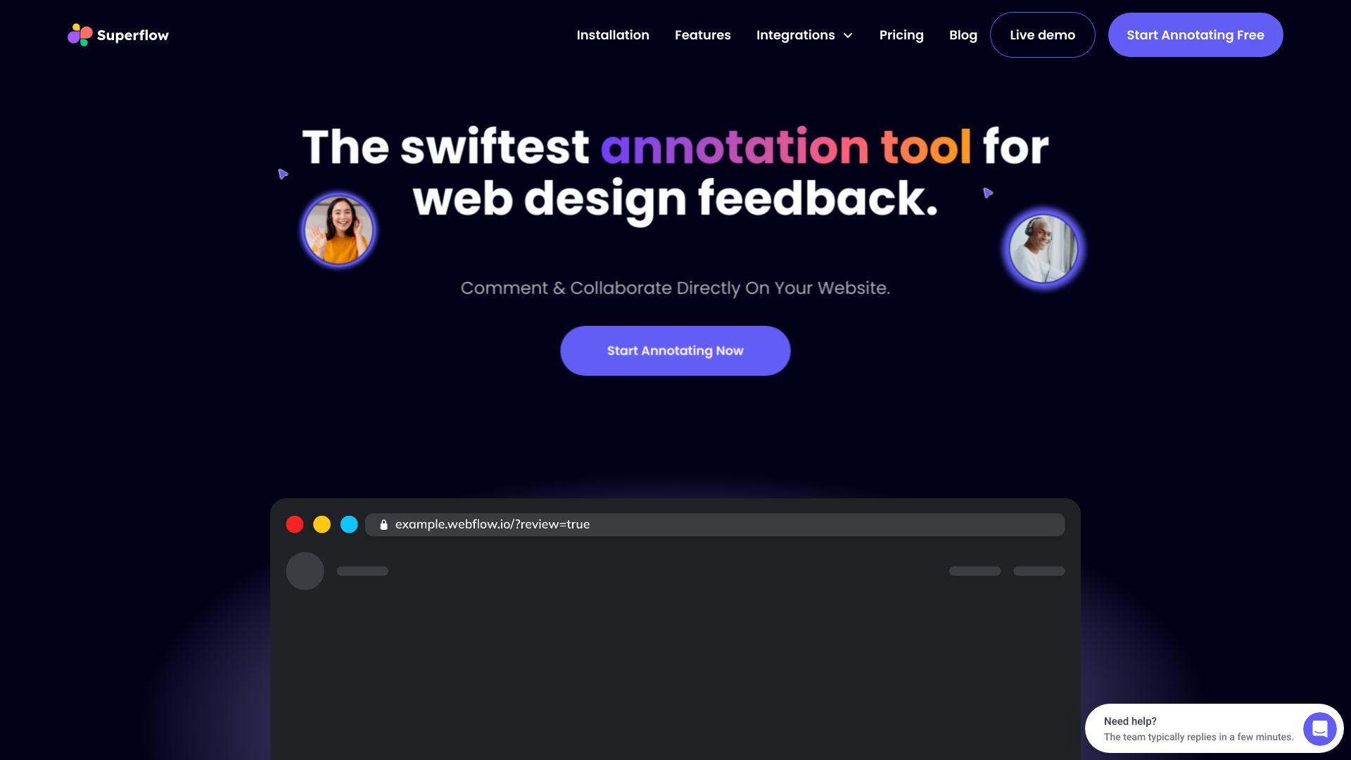 Superflow: Annotate live websites网页截图,Superflow: Annotate live websites网页快照