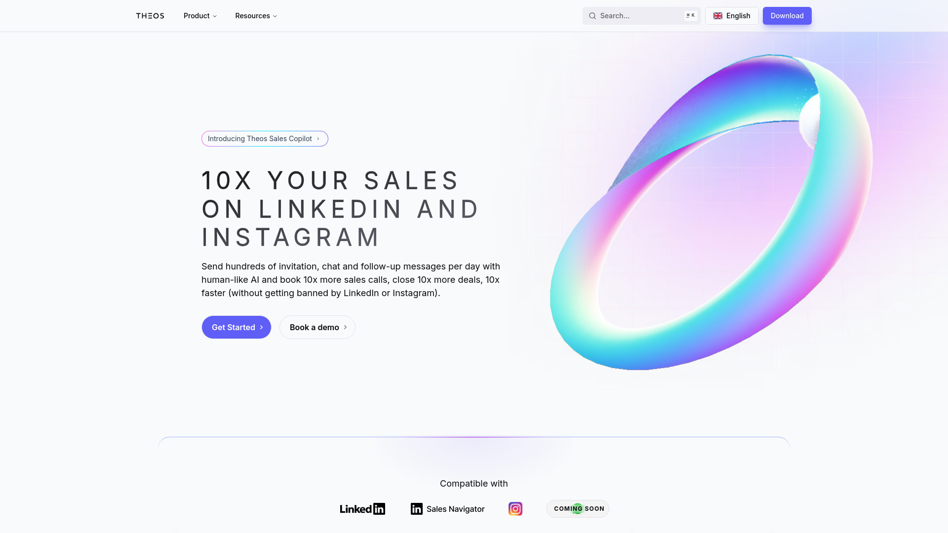 Theos Sales Copilot网页截图,Theos Sales Copilot网页快照