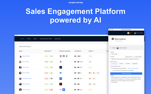Sales Engagement Tool powered by AI网页截图,Sales Engagement Tool powered by AI网页快照