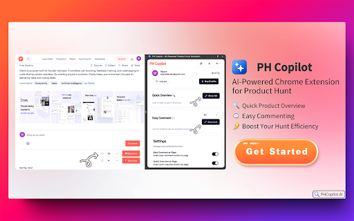 PH Copilot – AI-Powered Product Hunt Assistant网页截图,PH Copilot – AI-Powered Product Hunt Assistant网页快照