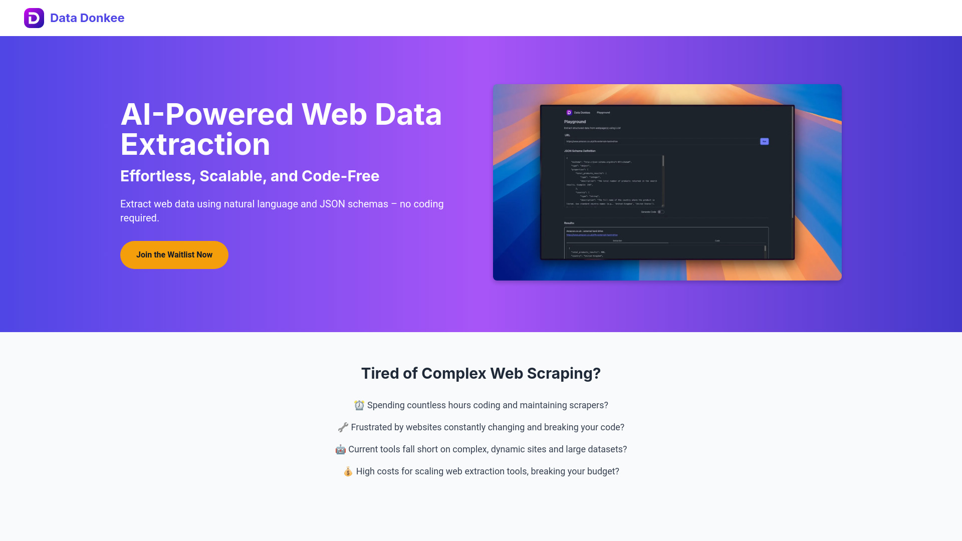 Data Donkee网页截图,Data Donkee网页快照