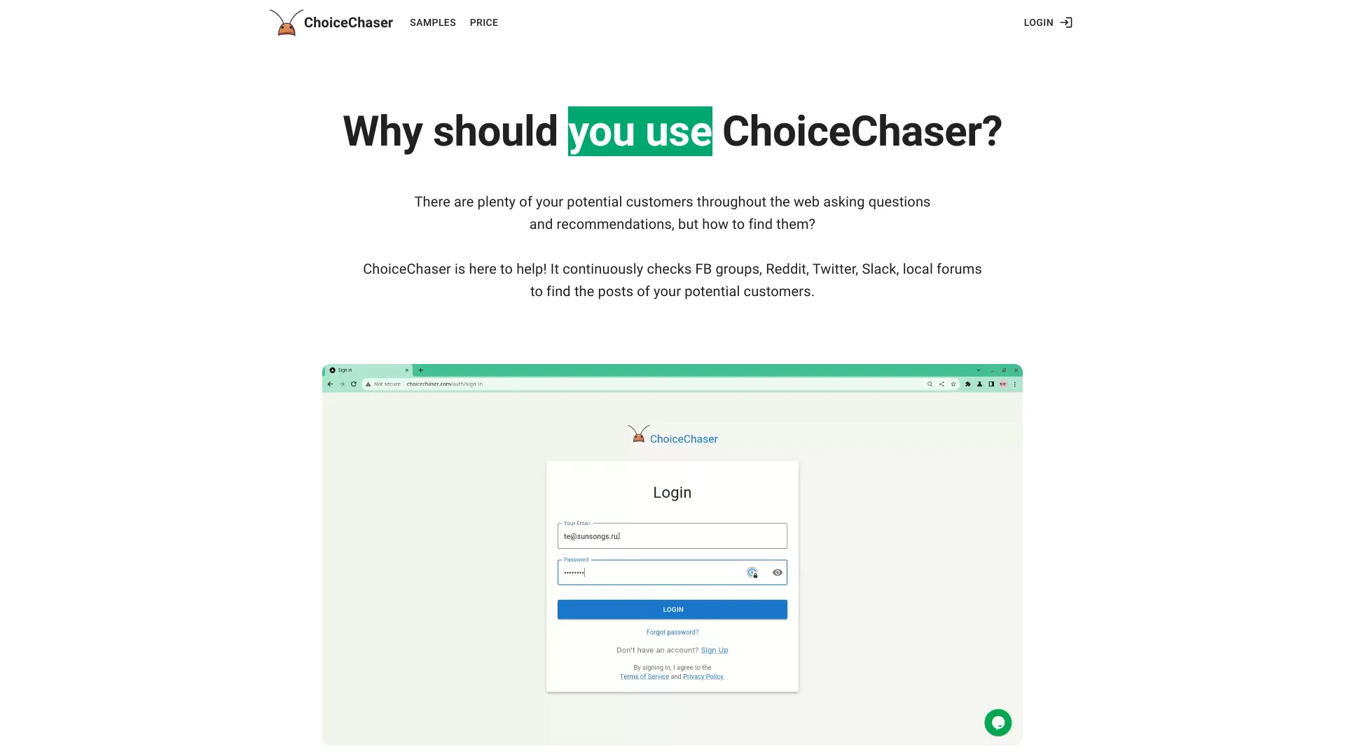 ChoiceChaser网页截图,ChoiceChaser网页快照