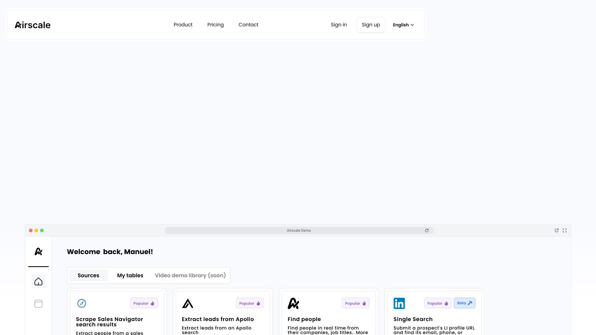 Airscale网页截图,Airscale网页快照