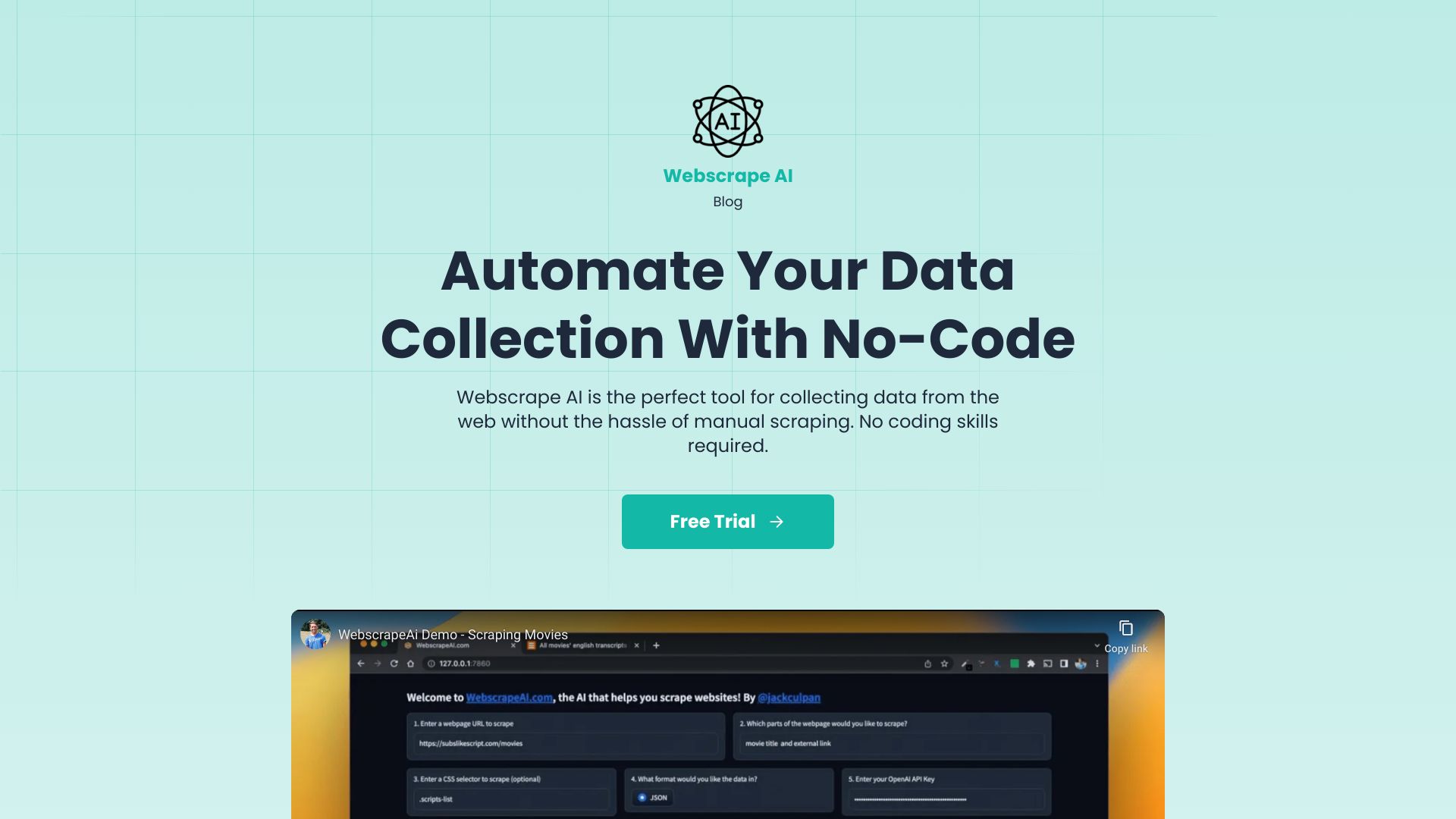 WebscrapeAi网页截图,WebscrapeAi网页快照