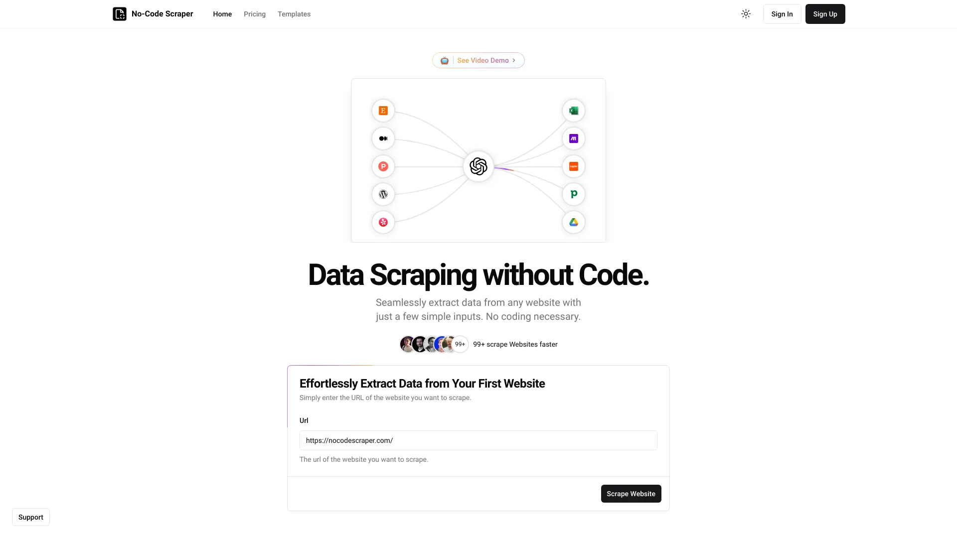 No-Code Scraper网页截图,No-Code Scraper网页快照