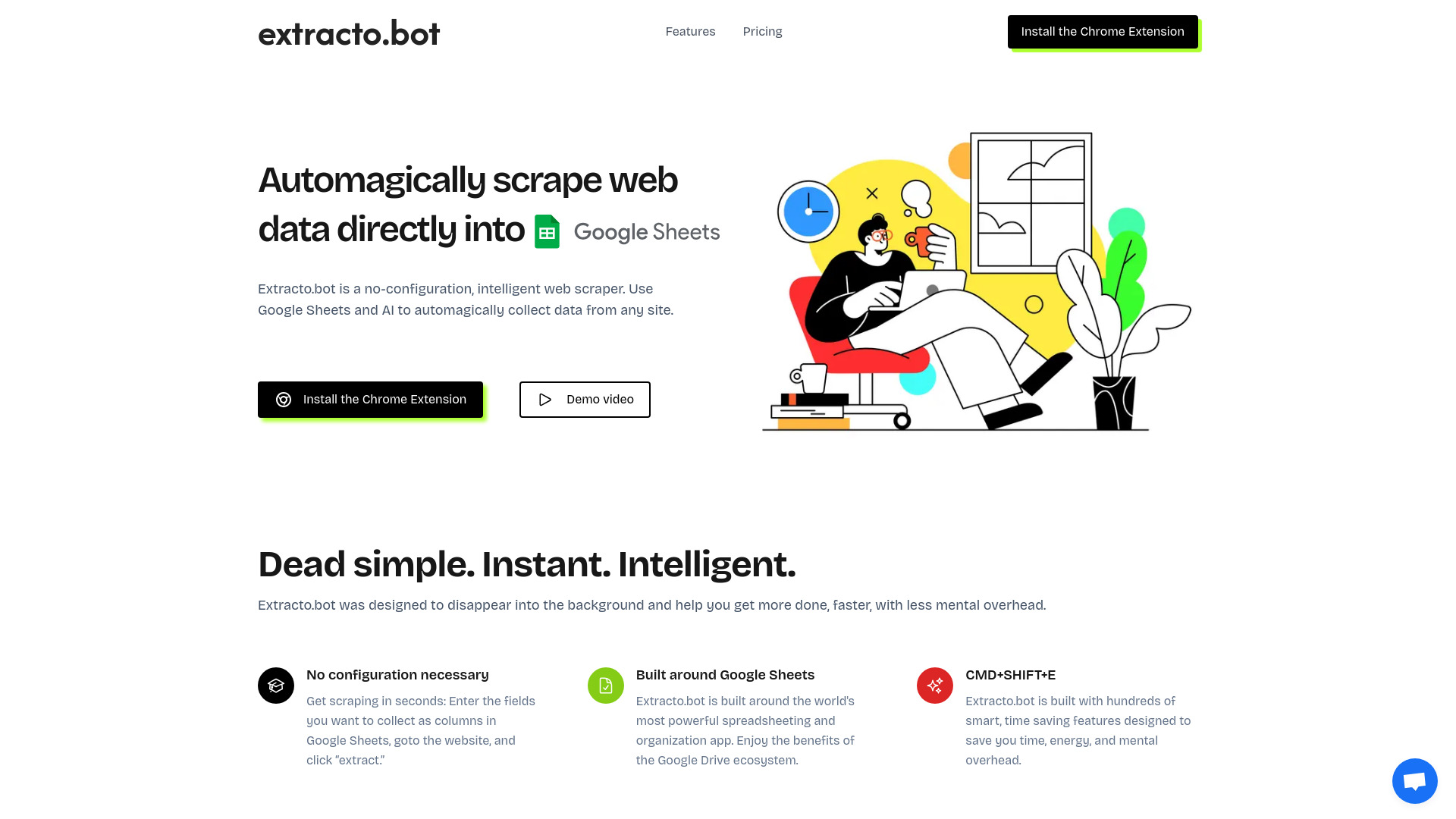 Extracto.bot网页截图,Extracto.bot网页快照