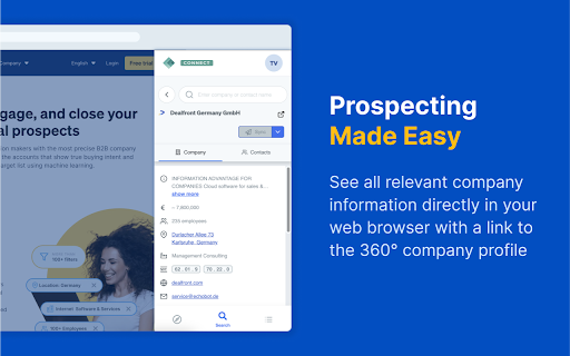 Dealfront Connect网页截图,Dealfront Connect网页快照