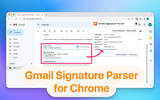 Email Signature Parser网页截图,Email Signature Parser网页快照
