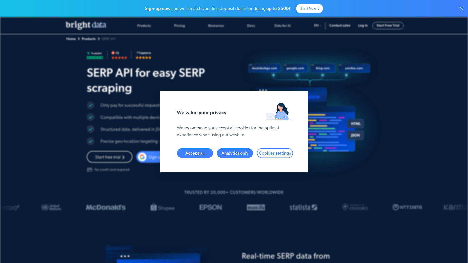SERP API网页截图,SERP API网页快照