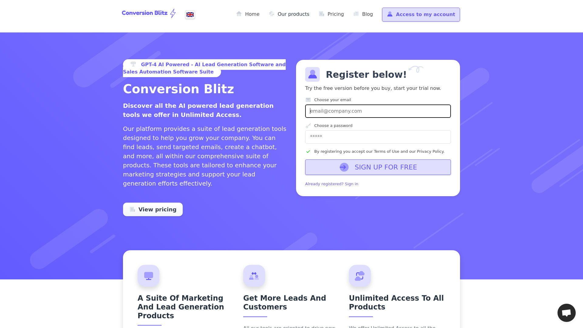Conversion Blitz网页截图,Conversion Blitz网页快照