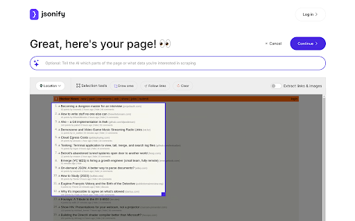 Jsonify | Turn this page to data网页截图,Jsonify | Turn this page to data网页快照