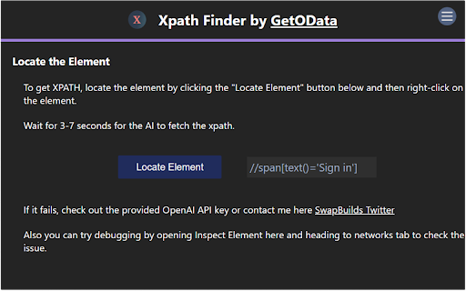 Free Xpath Finder网页截图,Free Xpath Finder网页快照