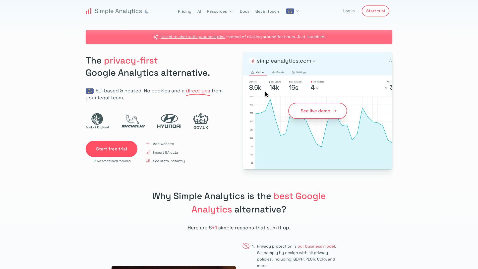 Simple Analytics网页截图,Simple Analytics网页快照