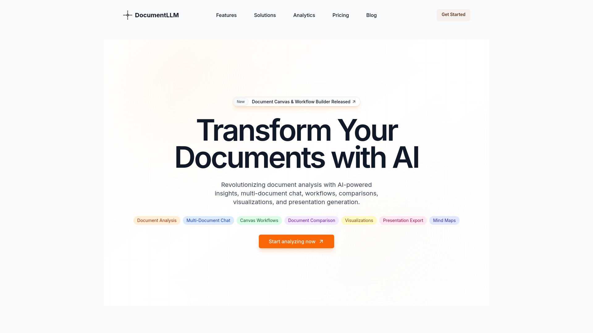 DocumentLLM网页截图,DocumentLLM网页快照