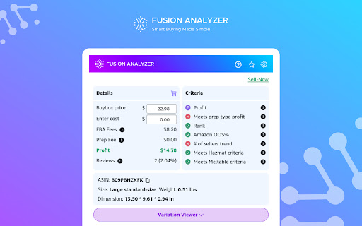 Fusion Analyzer: Smart Buying Made Simple网页截图,Fusion Analyzer: Smart Buying Made Simple网页快照
