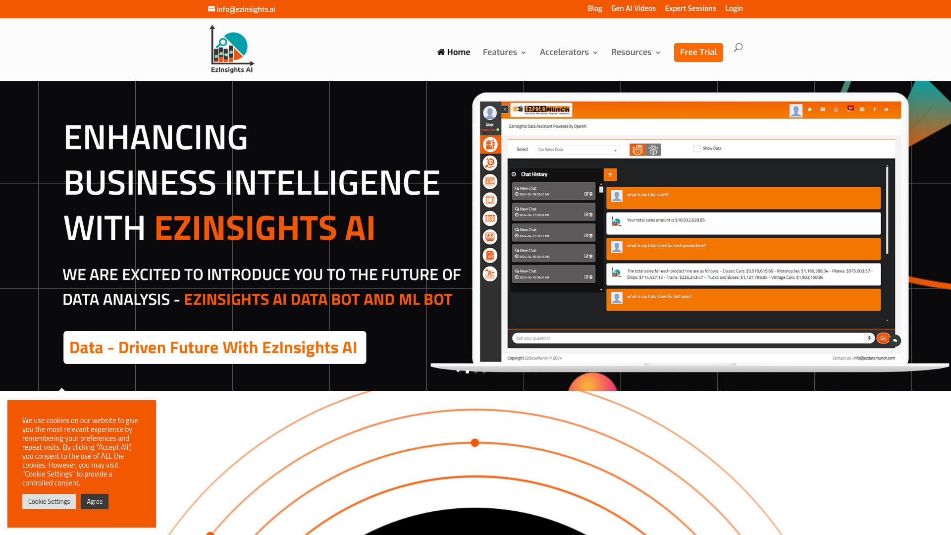 EzInsights AI网页截图,EzInsights AI网页快照